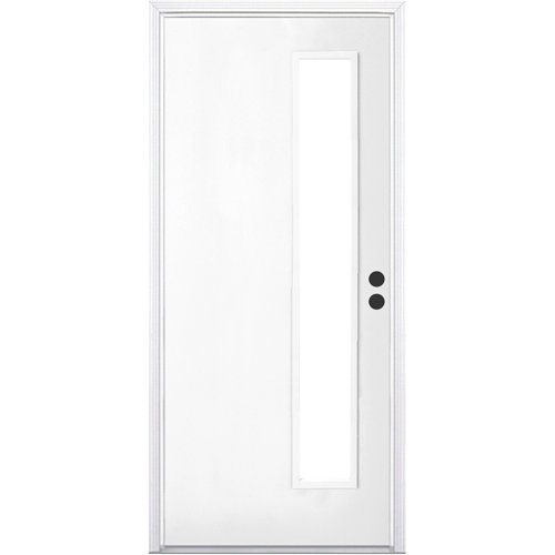 Trimlite Smooth Fiberglass Clear Lite Exterior Door with 49/16" Jambs
